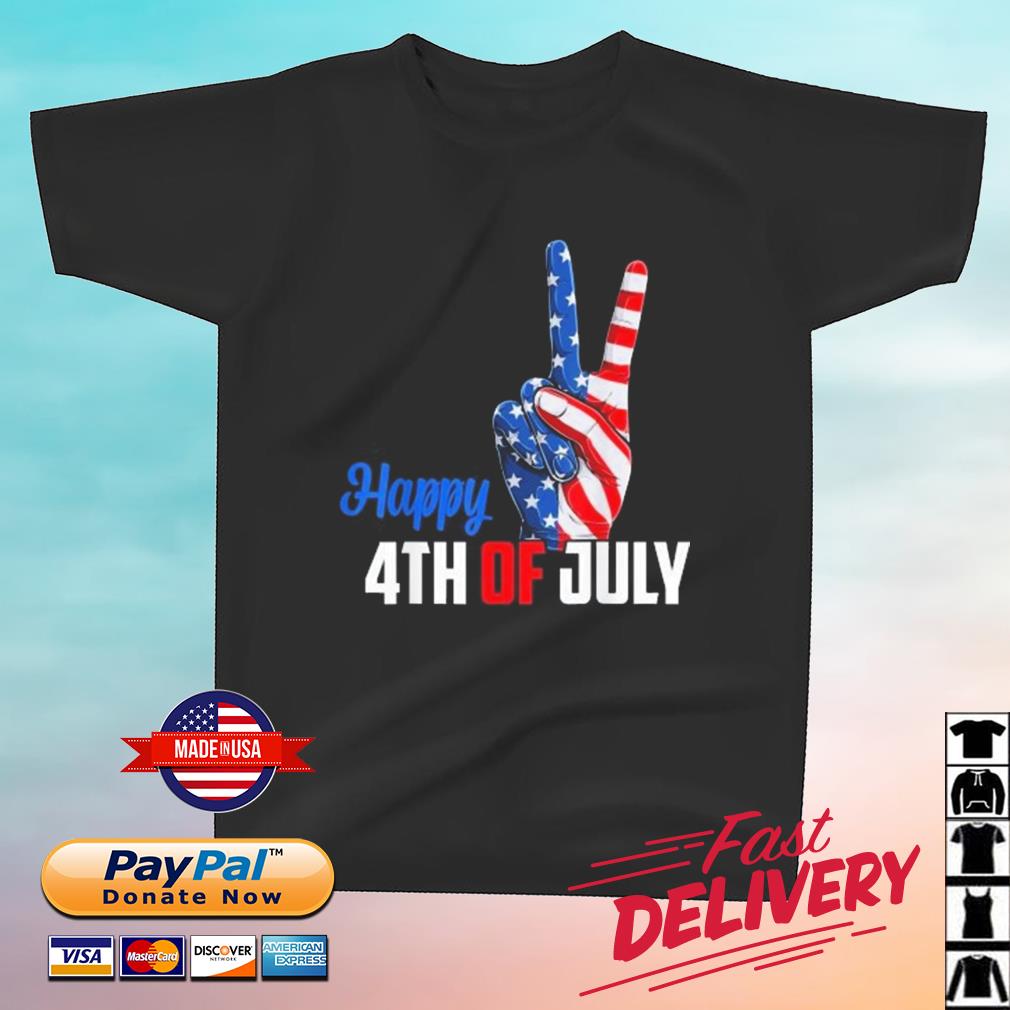 Happy 4th Of July Peace America Independence Day Shirt