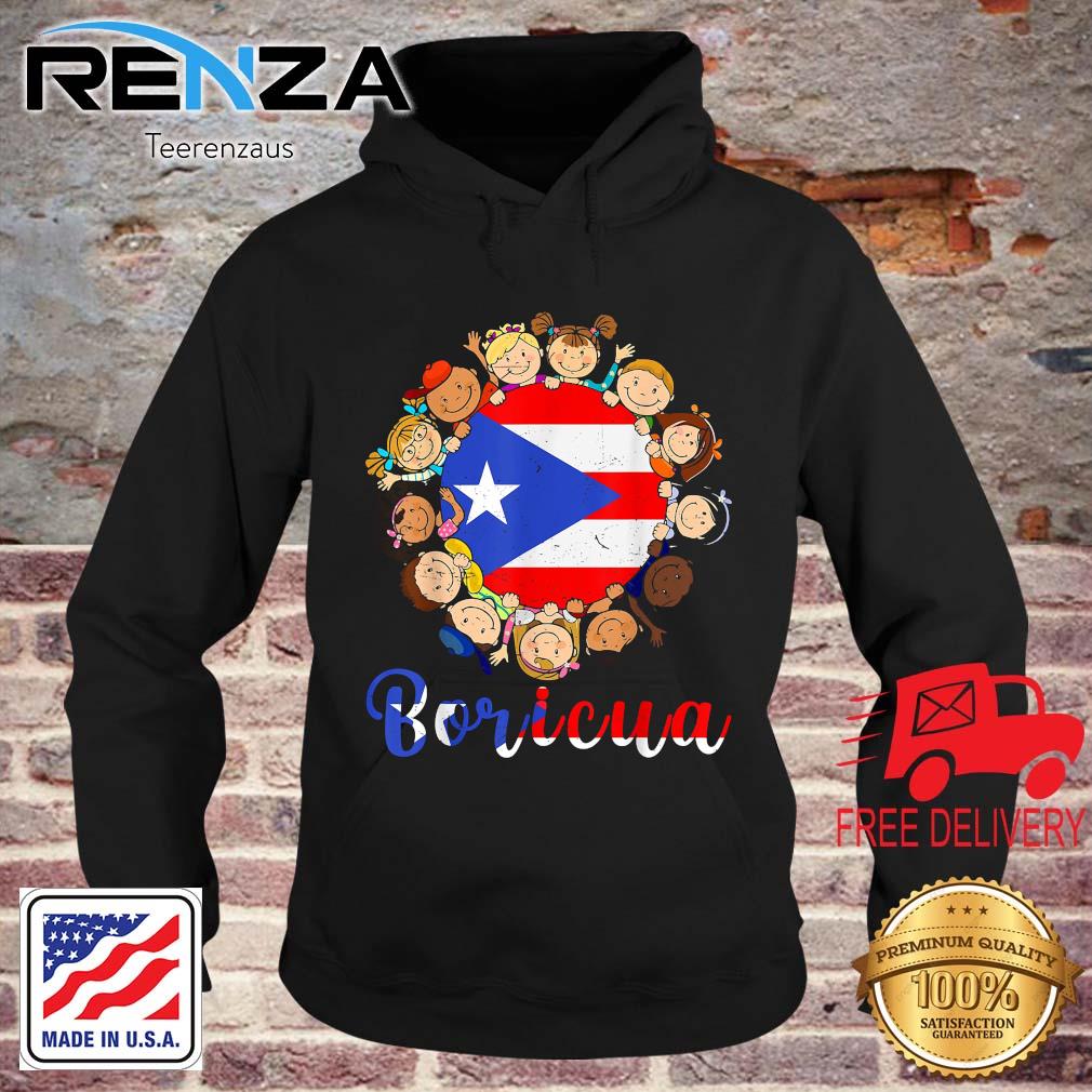 Hispanic Heritage Month Puerto Rican Flag Boricua T-Shirt teerenzaus hoodie den