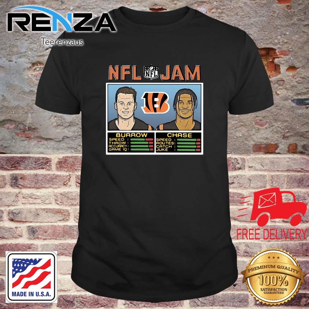 NFL Jam Cincinnati Bengals Ja’Marr Chase And Joe Burrow Shirt