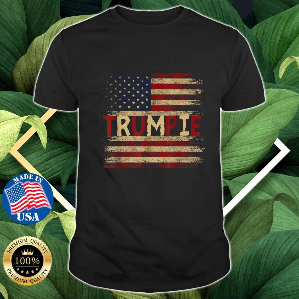 Vintage American Flag Trumpie Anti Biden T-Shirt