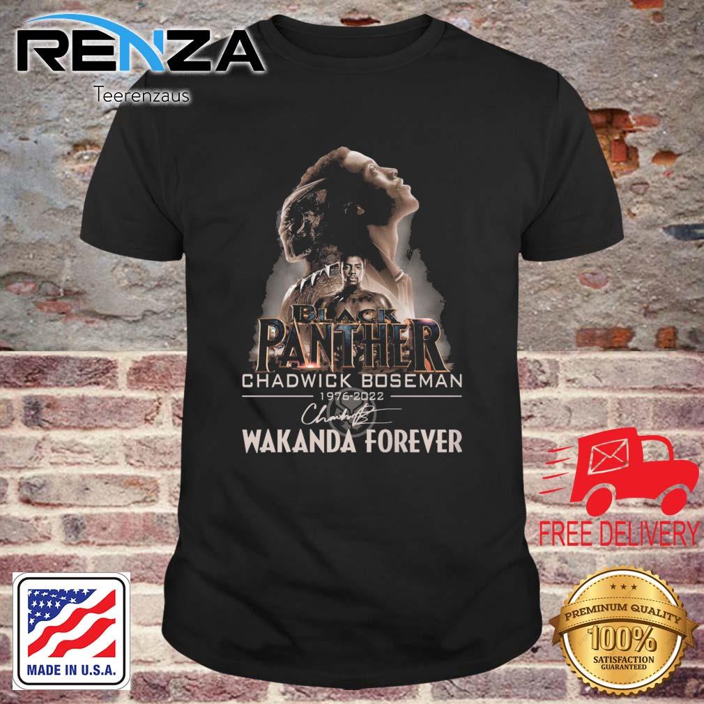 2022 Memoriam Black Panther Chadwick Boseman 1976-2022 Wakanda Forever Signature shirt