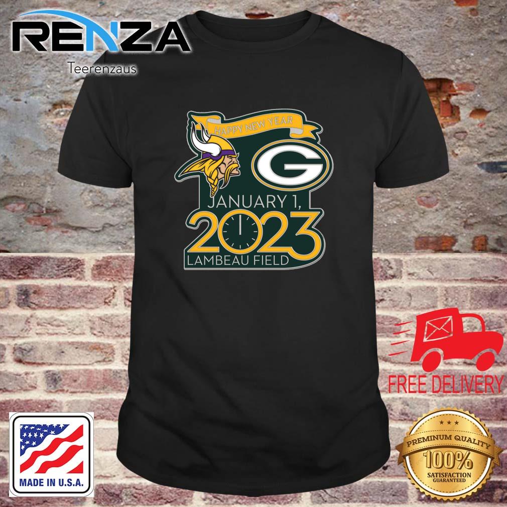 Green Bay Packers Vs Minnesota Vikings Happy New Year Gameday 2023 Shirt