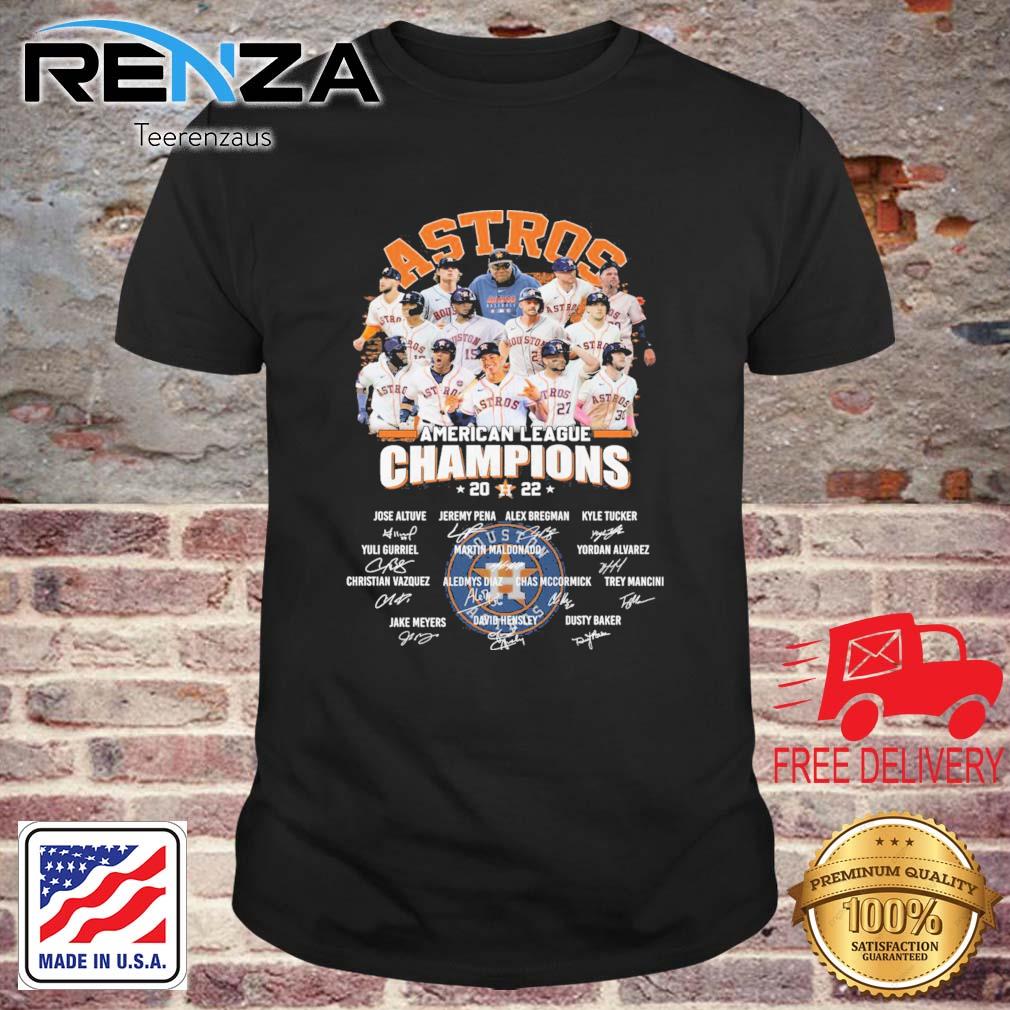 MLB Houston Astros Team American League Champions 2022 Signatures shirt