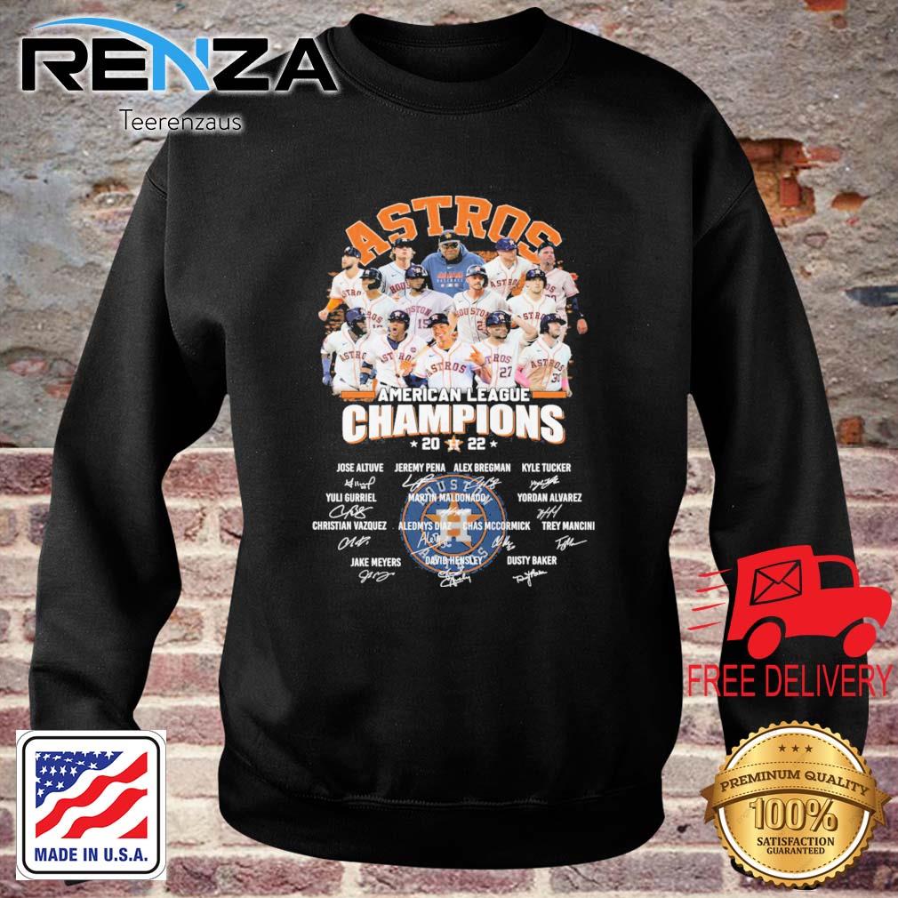MLB Houston Astros Team American League Champions 2022 Signatures s teerenzaus sweater den