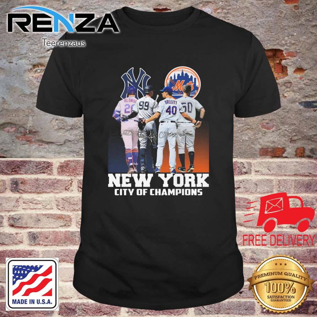 New York City Of Champions New York Yankees And New York Mets Signatures shirt