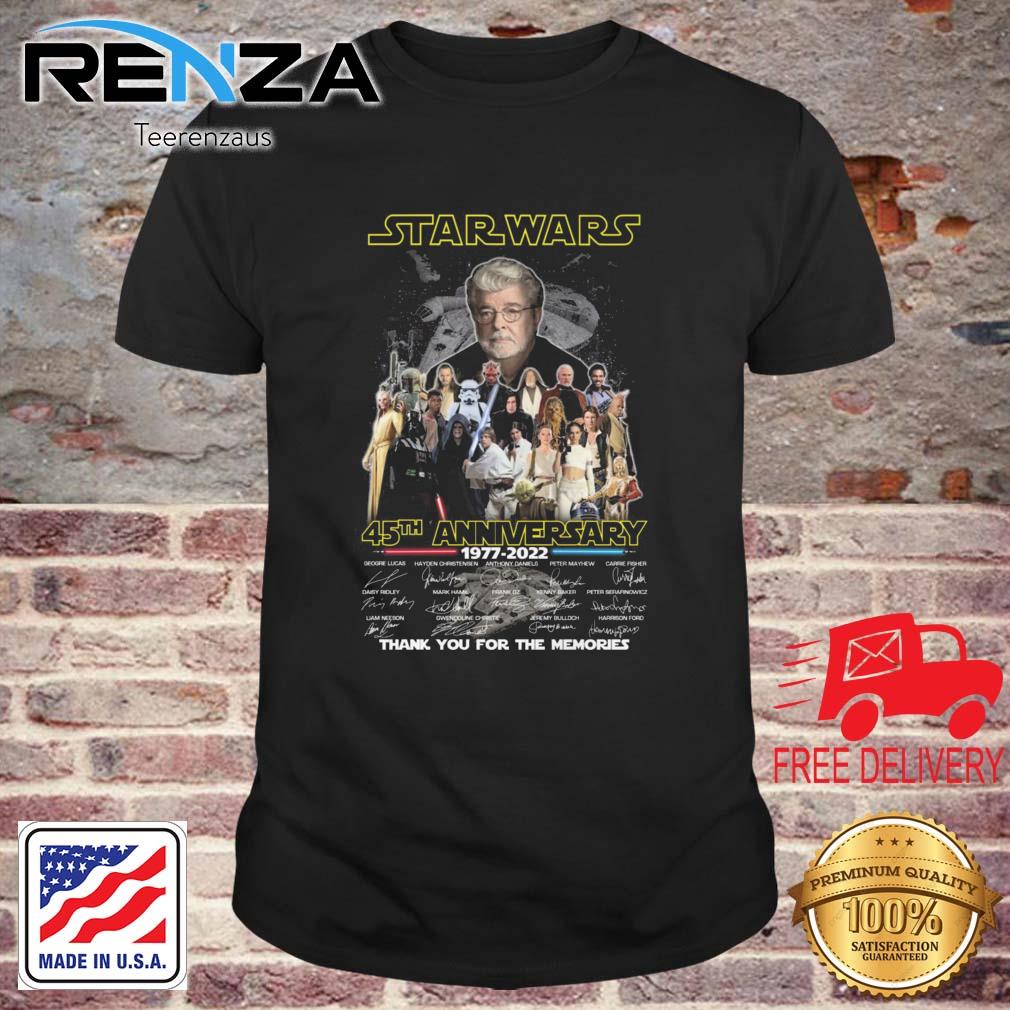 Star Wars 45th Anniversary 1977-2022 Thank You For The Memories Signatures shirt