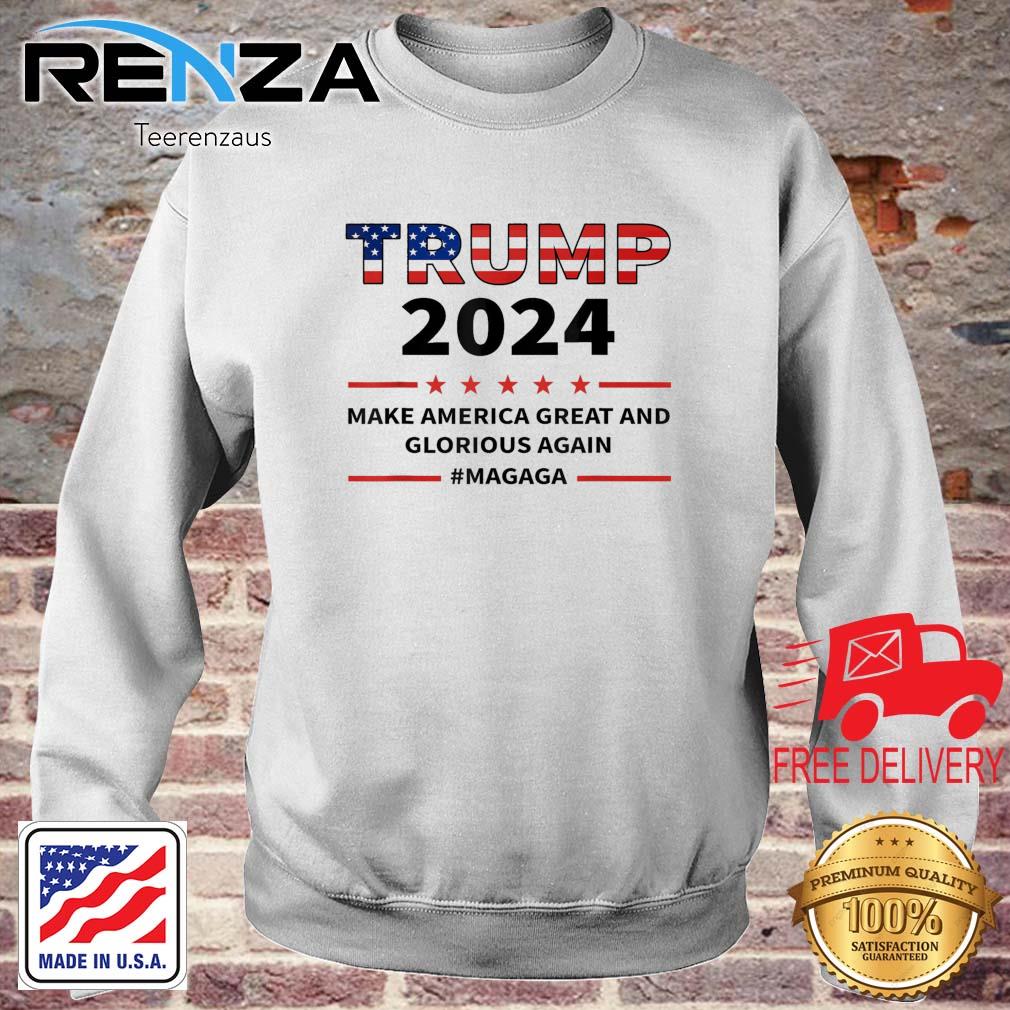 Donald Trump 2024 Make America Great And Glorious Again Magaga s teerenzaus sweater trang