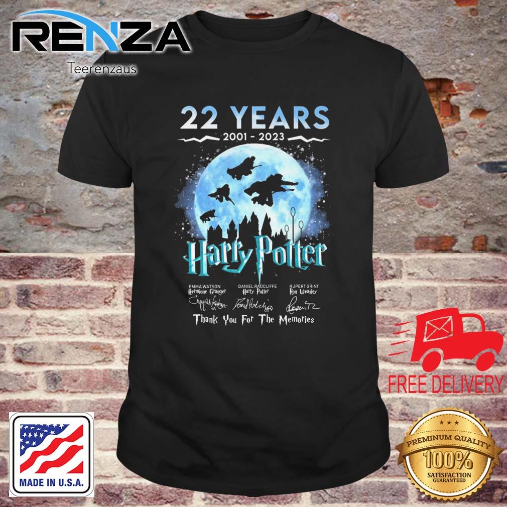 Harry Potter 22 Years 2001-2023 Thank You For The Memories Signatures shirt