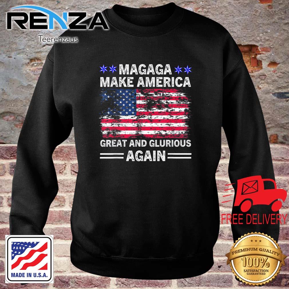 Magaga Make America Great and Glorious Again Trump 2024 Us Flag s teerenzaus sweater den