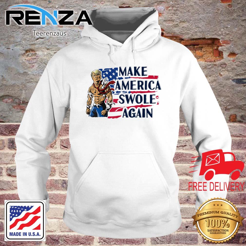 Make America Swole Again Patriotic Donald Trump Fitness s teerenzaus hoodie trang