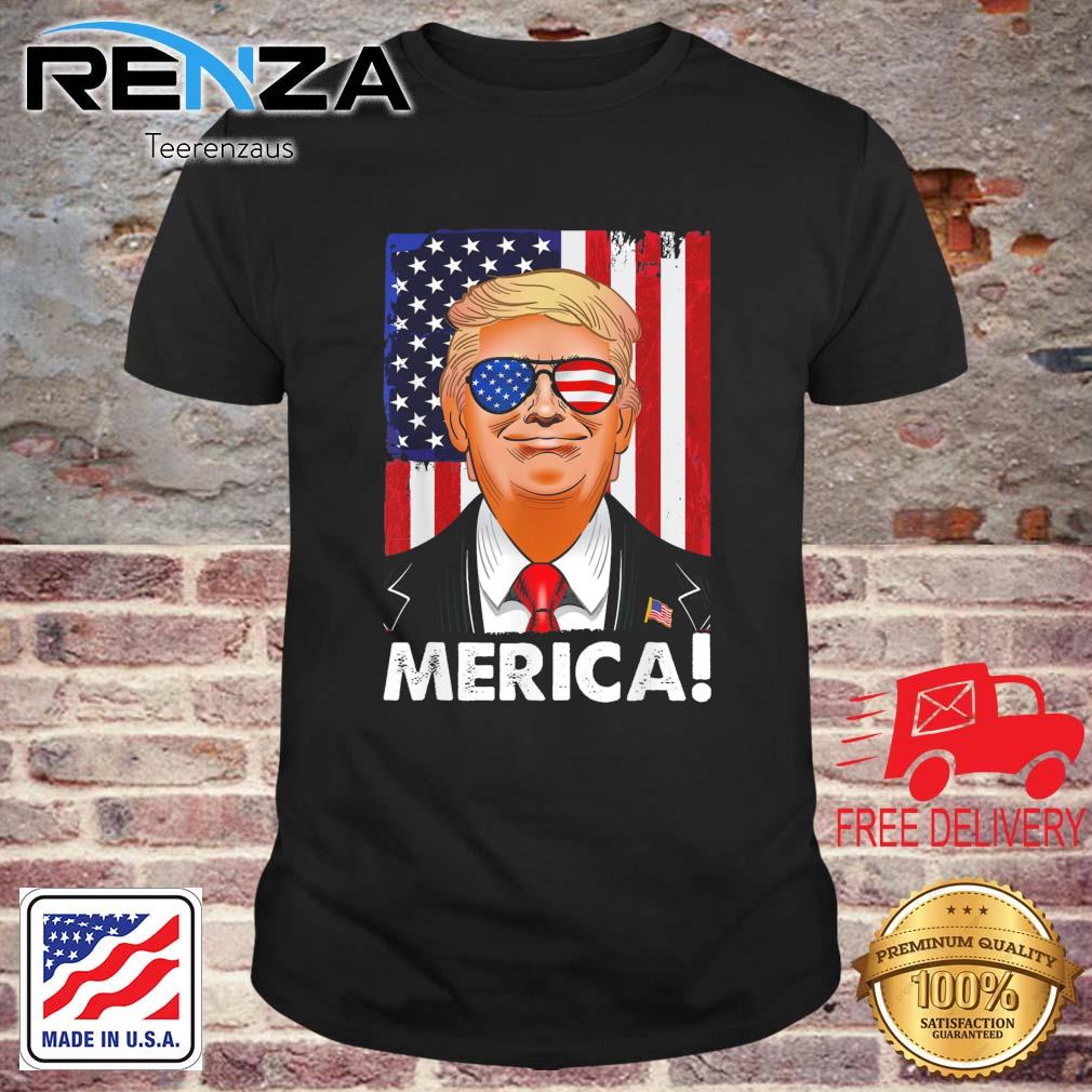 Merica Donald Trump 4th Of July USA Patriotic American Flag Shirt