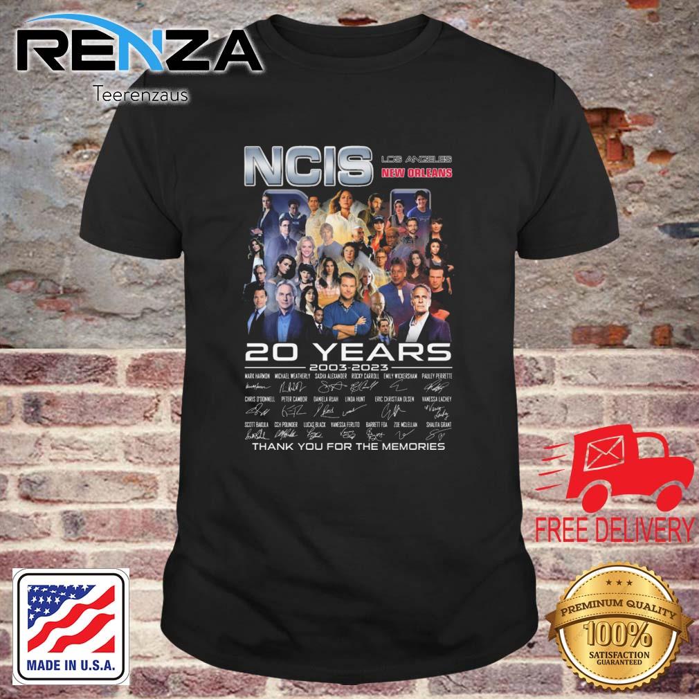 Ncis Los Angeles New Orleans 20 Years 2003-2023 Thank You For The Memories Signatures T-shirt