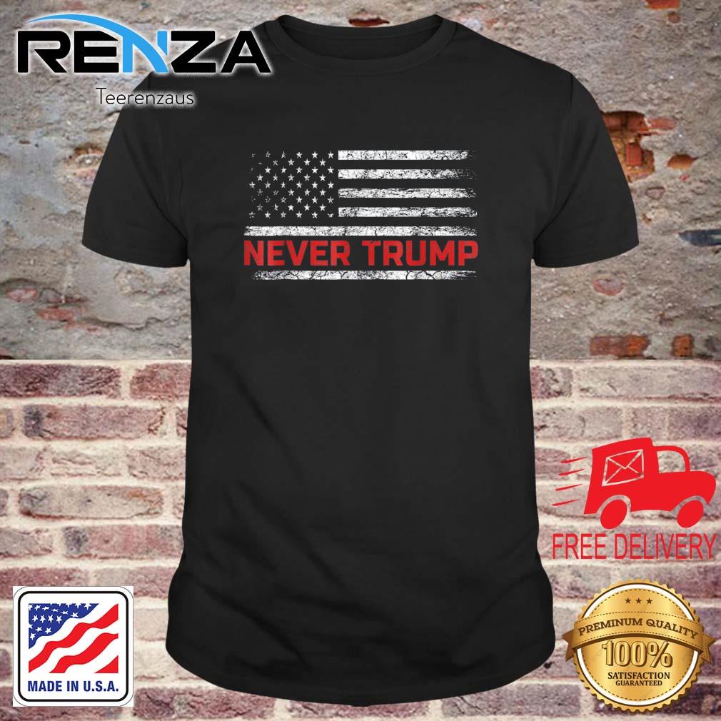 Never Trump #NeverTrump Anti-Trump Protest US Flag shirt