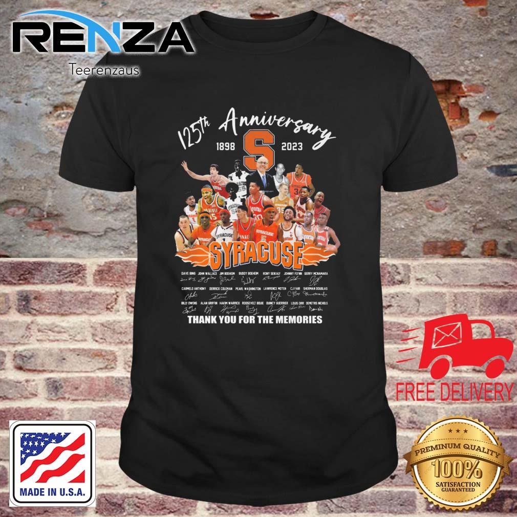 Syracuse Orange 125th Anniversary 1898-2023 Thank You For The Memories Signatures shirt