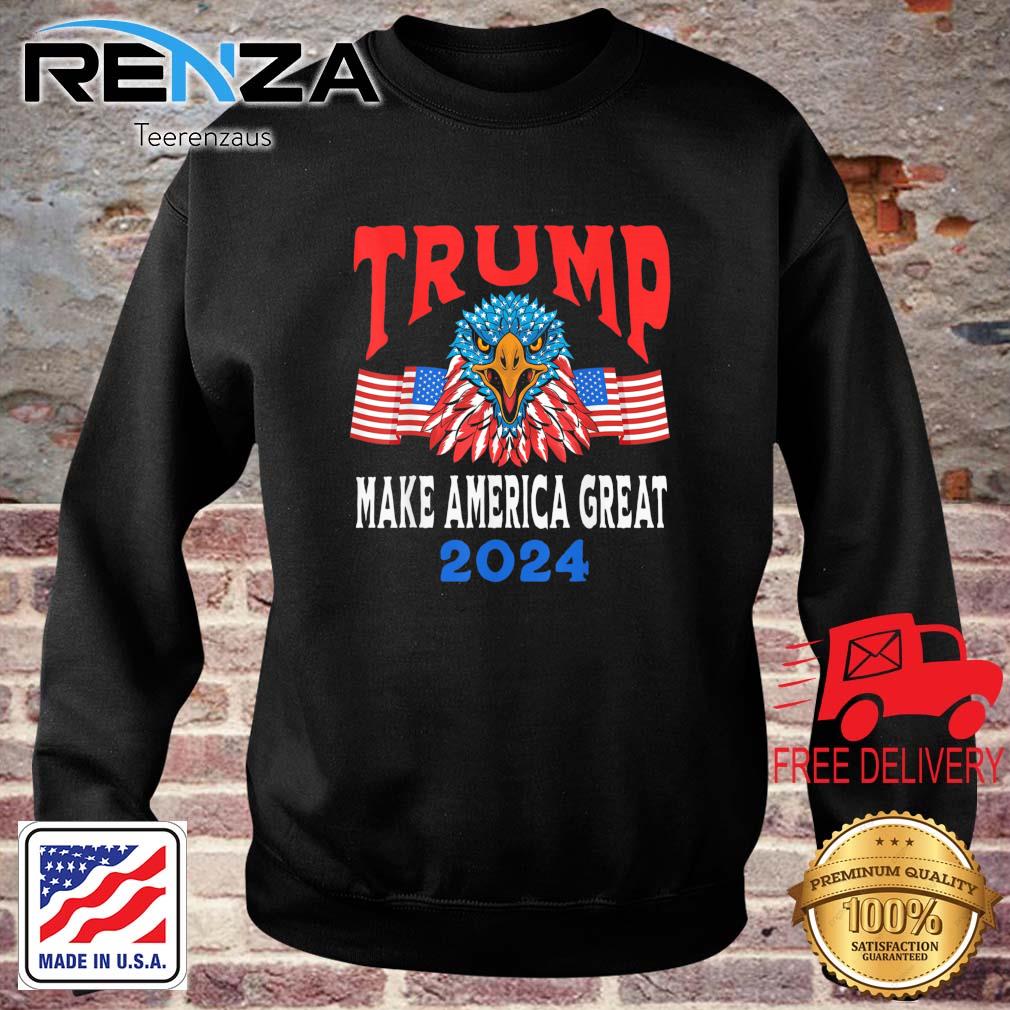 Trump 2024 Maga USA Republican American Flag Eagle Shirt teerenzaus sweater den