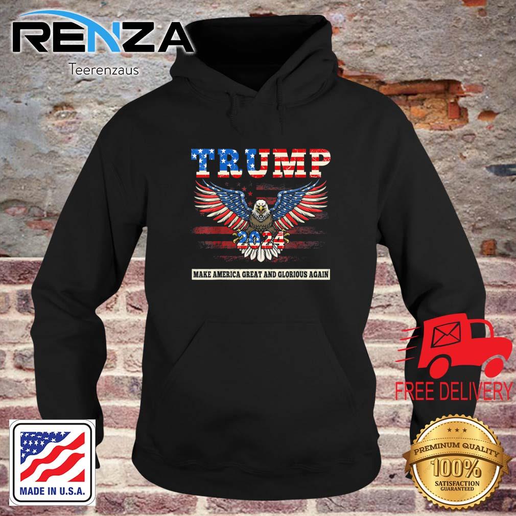 Trump Magaga 2024 Trump Announcement American Eagle US Flag s teerenzaus hoodie den