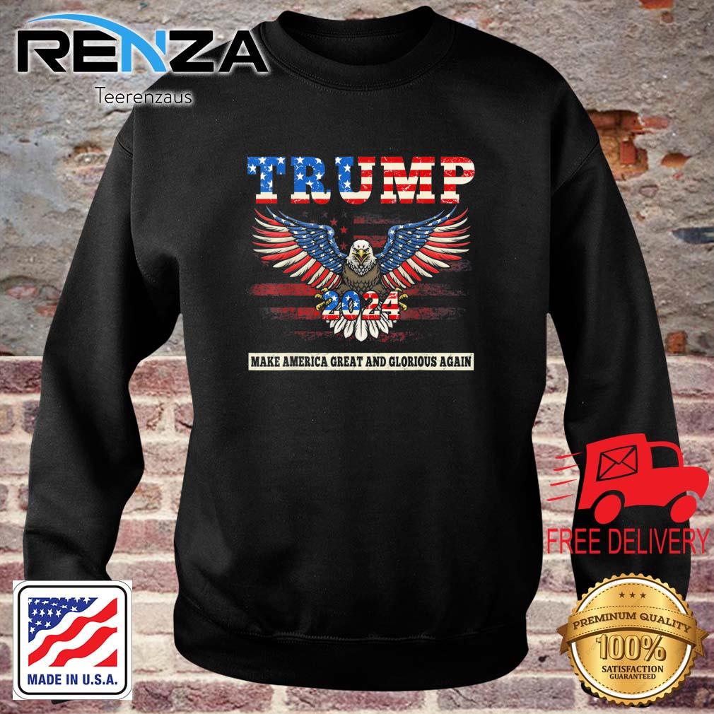 Trump Magaga 2024 Trump Announcement American Eagle US Flag s teerenzaus sweater den