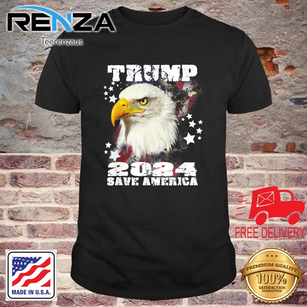 Trump President 2024 Save America USA Eagle Flag Shirt