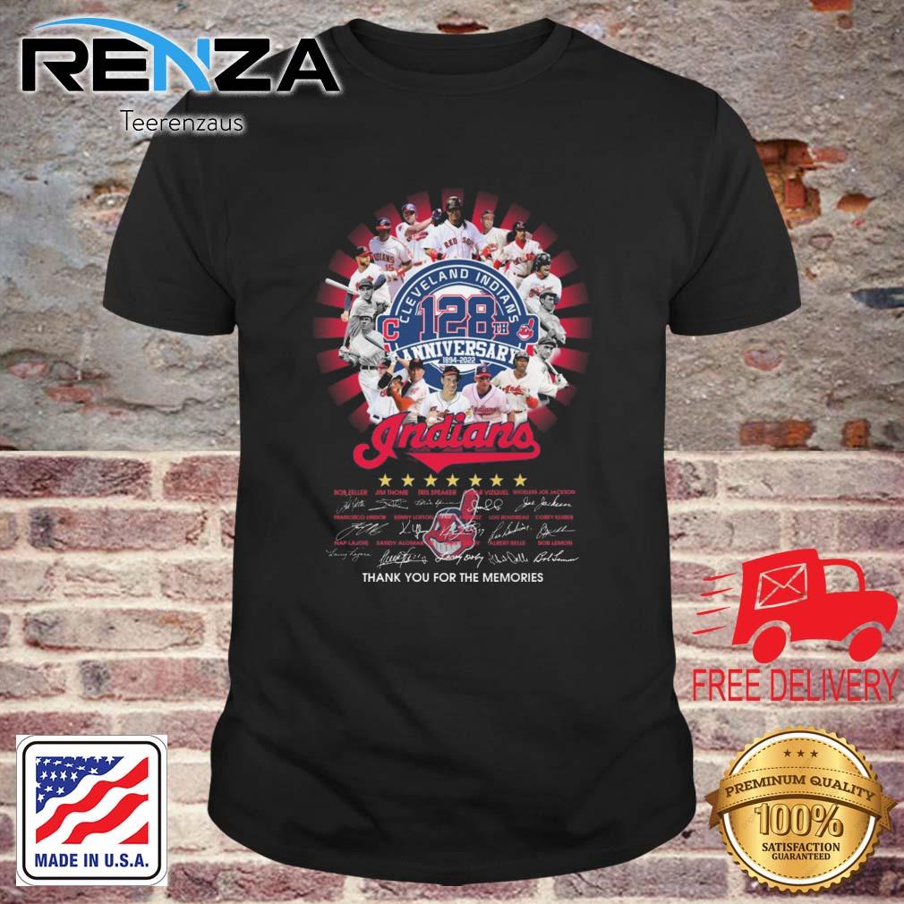 Cleveland Indians 128th Anniversary 1894-2022 Thank You For The Memories Signatures shirt