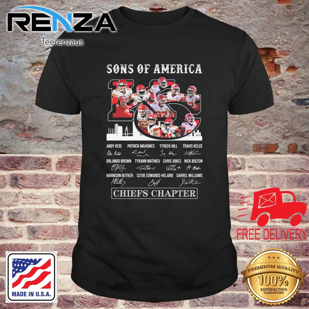 Kansas City Chiefs Sons Of America Chiefs Chapter Signatures shirt