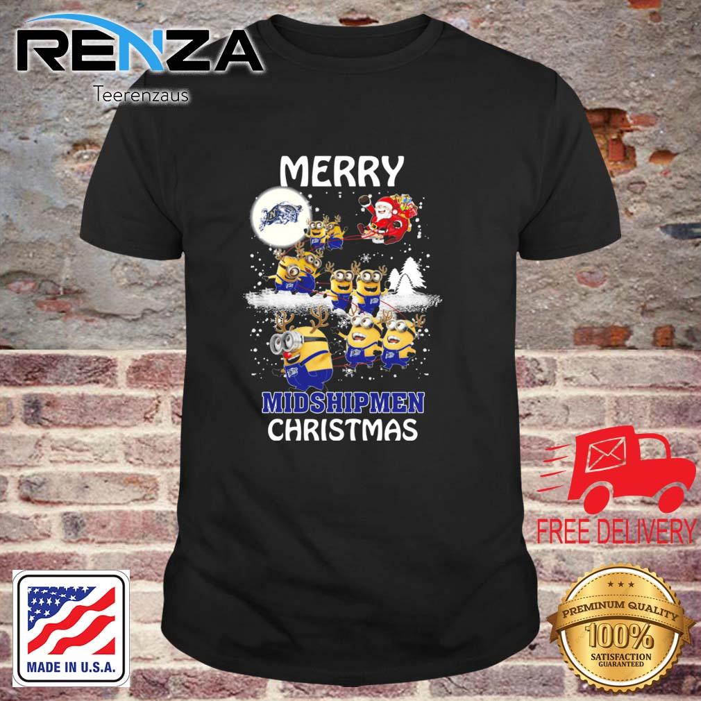 Minions Navy Midshipmen Merry Christmas sweatshirt