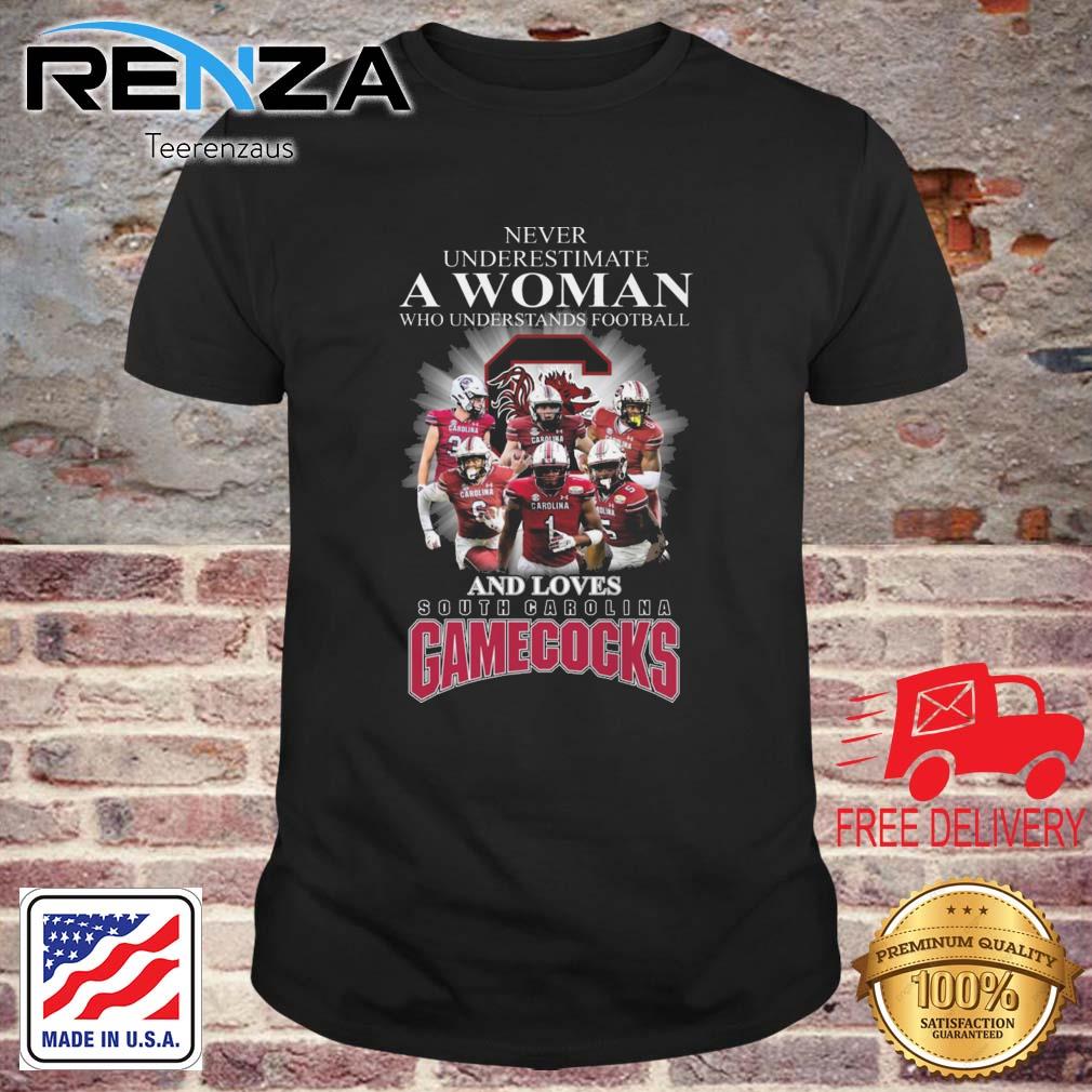Official Never Underestimate A Woman Who Understands Football And Loves South Carolina Gamecocks shirt
