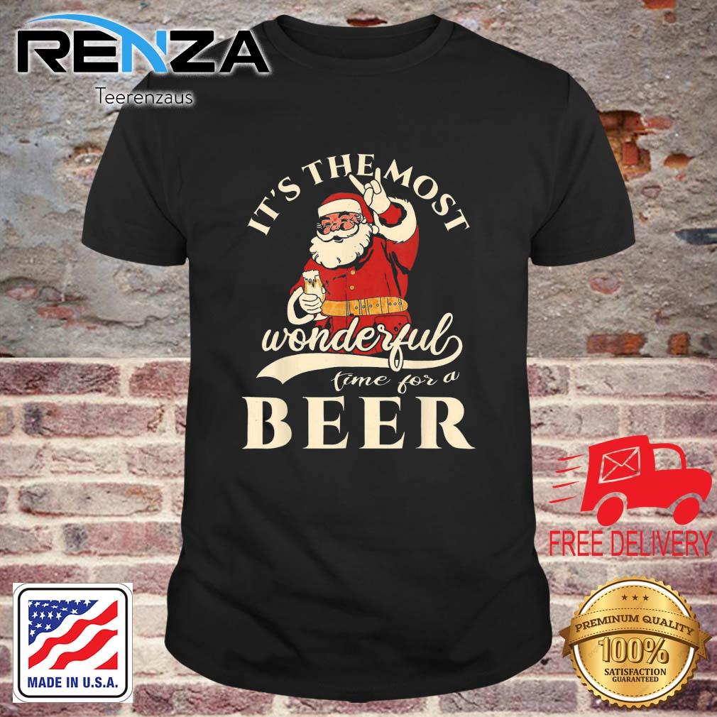 Santa Claus It's The Most Wonderful Time For A Beer Christmas sweatshirt