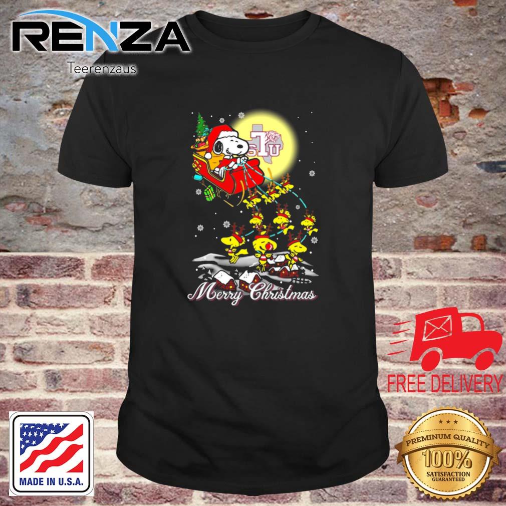 Santa Snoopy And Reindeers Woodstock Texas Southern Tigers Merry Christmas sweatshirt