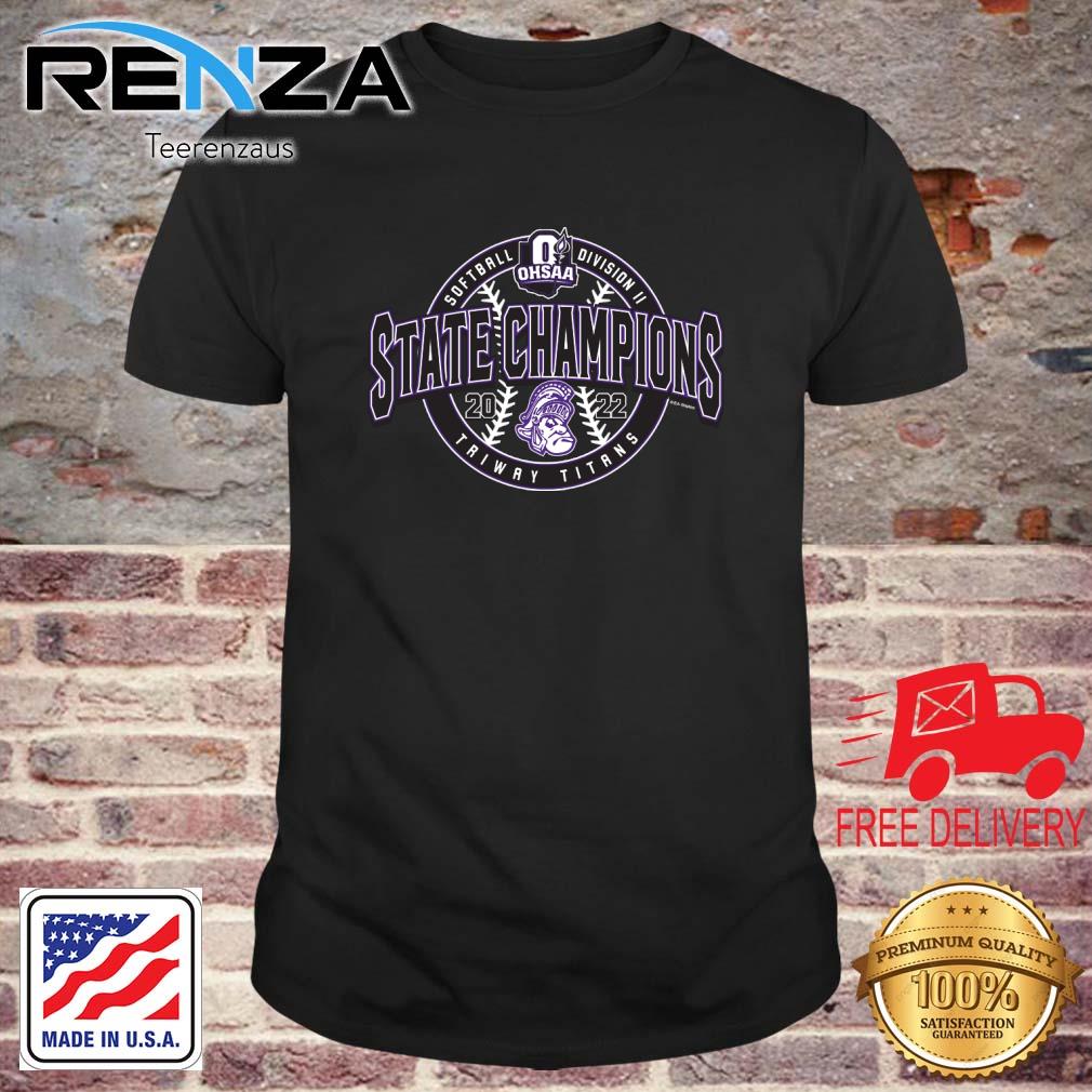 Triway Titans 2022 OHSAA Softball Division II State Champions shirt